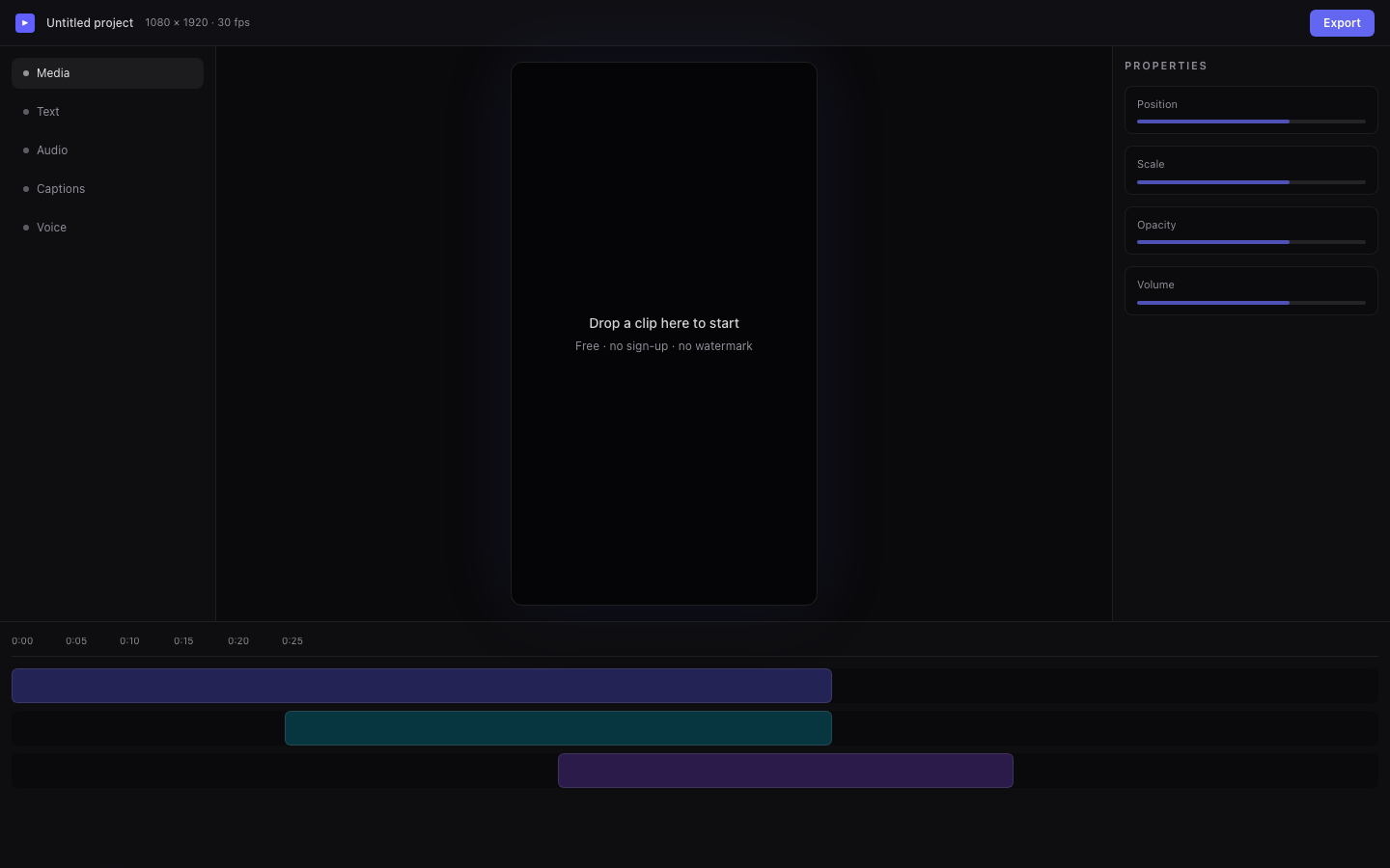Edit-Videos-Online homepage
