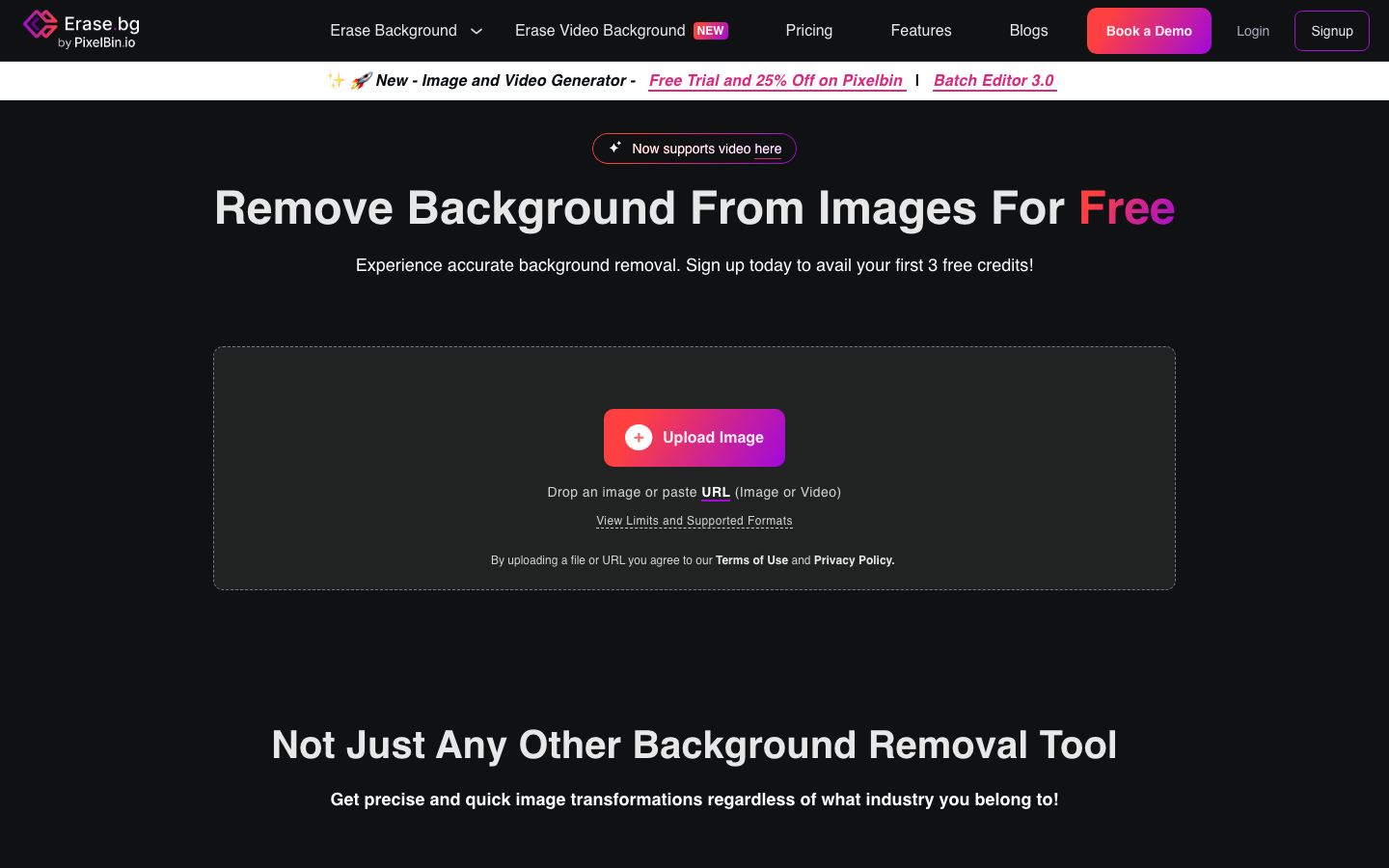 Erase screenshot