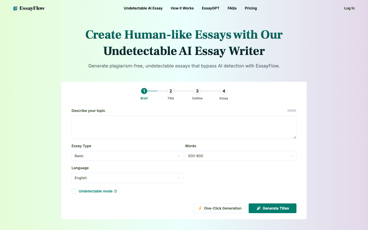 EssayFlow screenshot