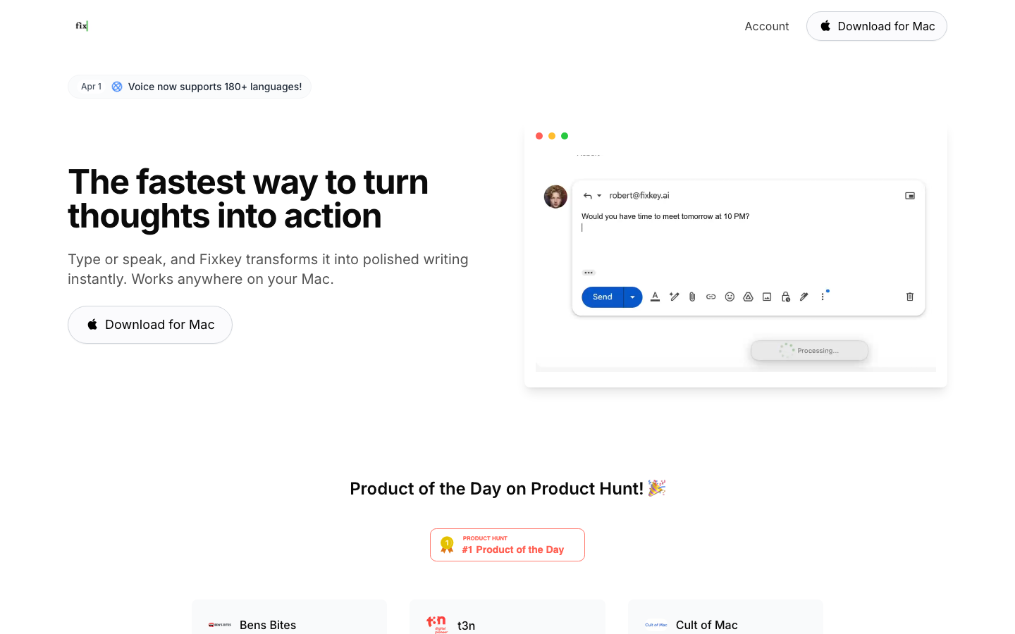 Fixkey screenshot