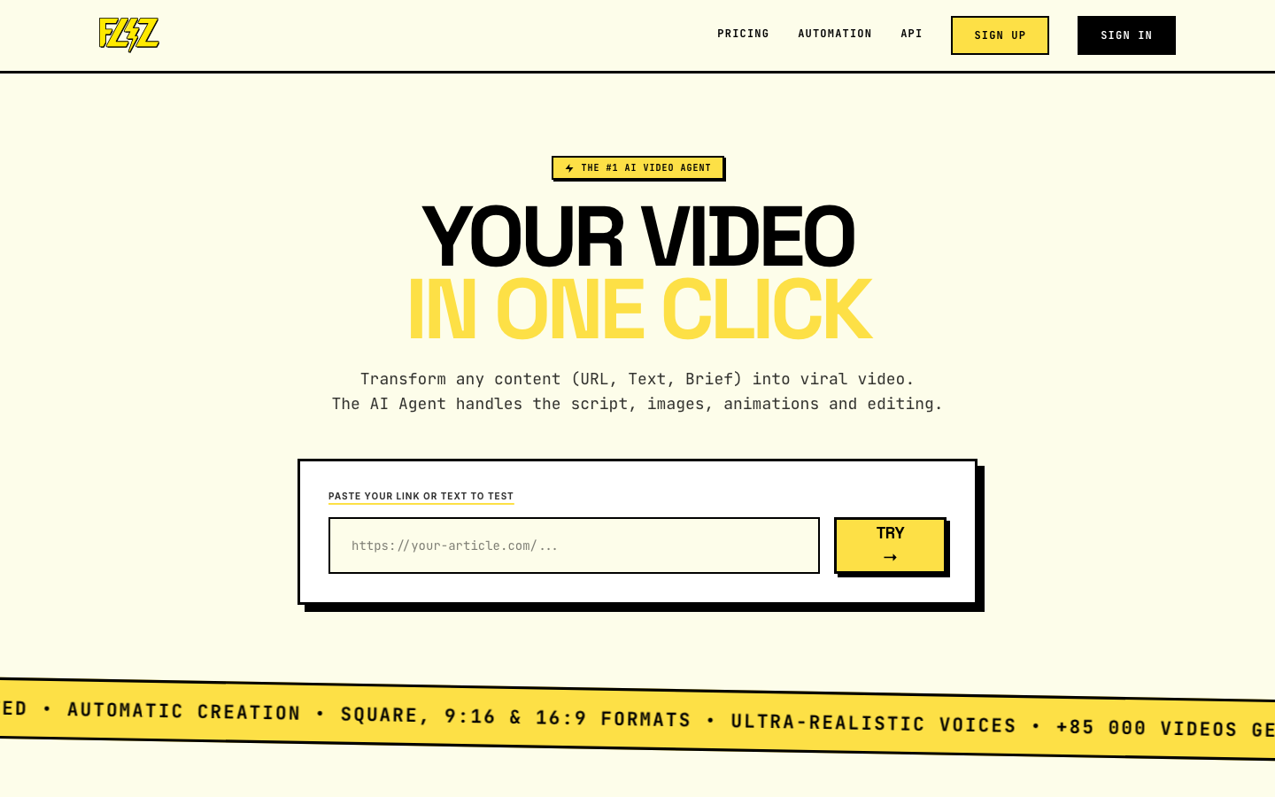 Fliz homepage