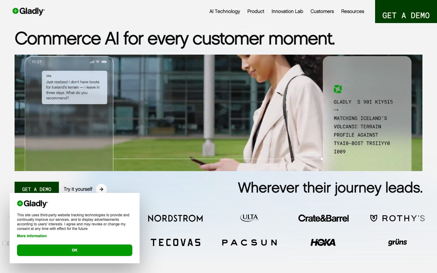 Gladly Sidekick homepage