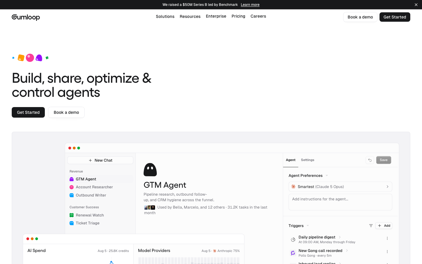 Gumloop homepage