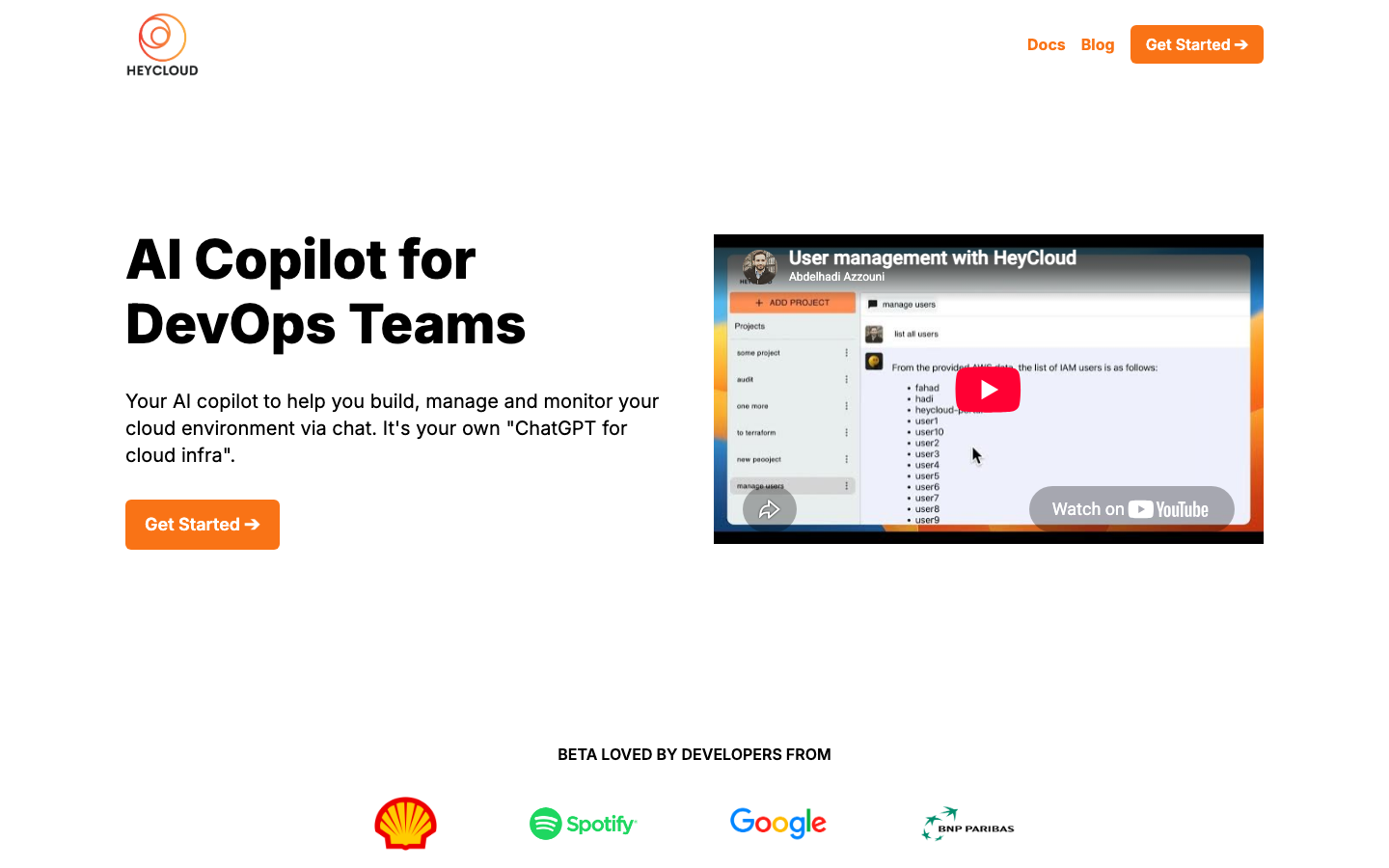 HeyCloud homepage