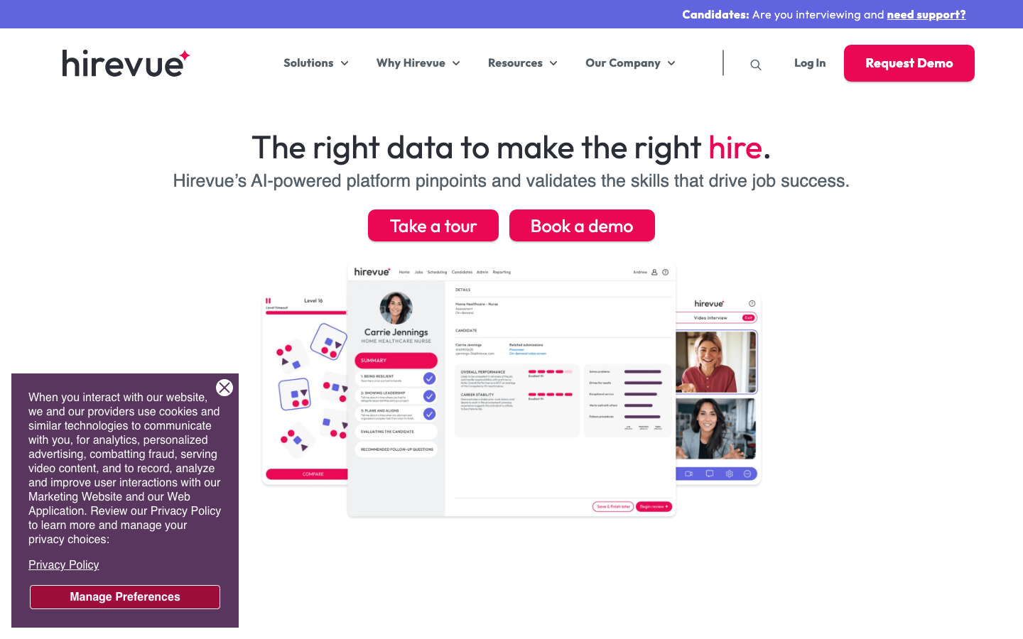 HireVue screenshot