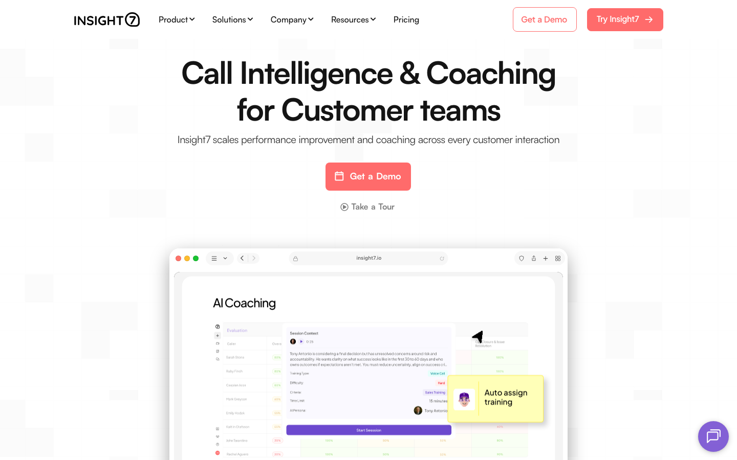 Insight7 homepage