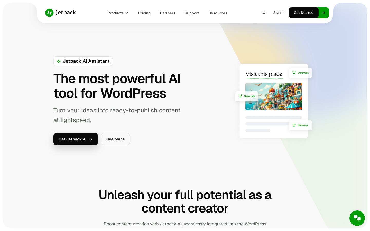 Jetpack homepage