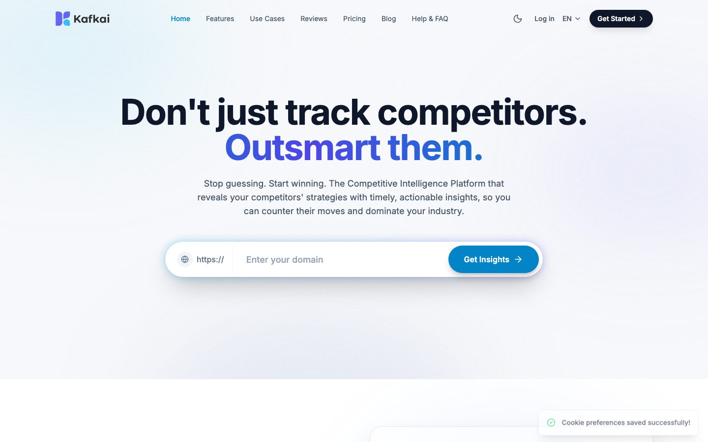 Kafkai homepage