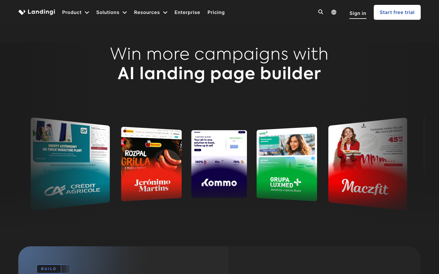 Landingi screenshot