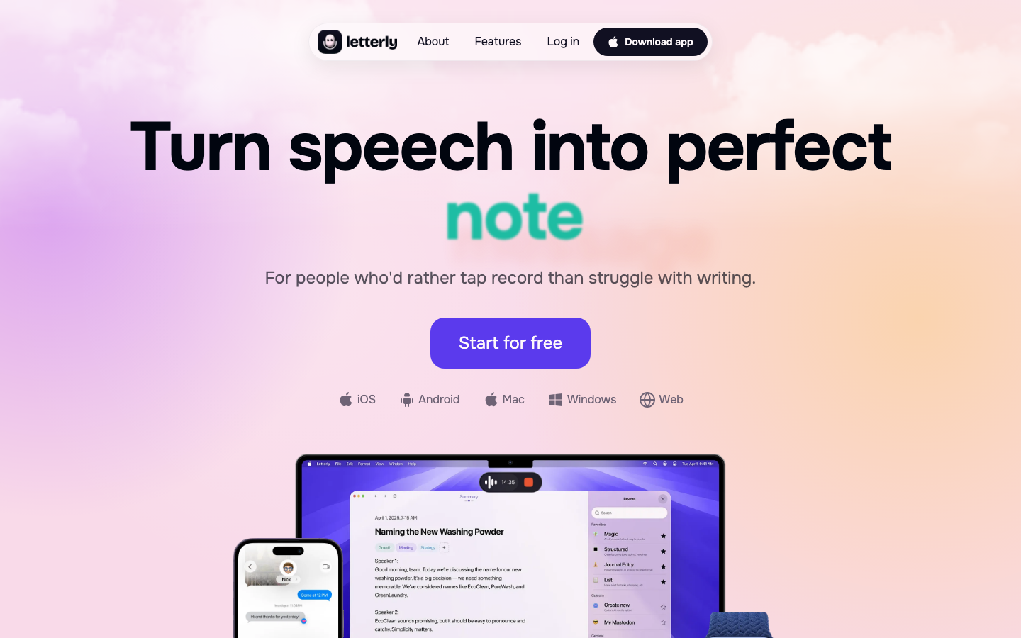 Letterly App screenshot