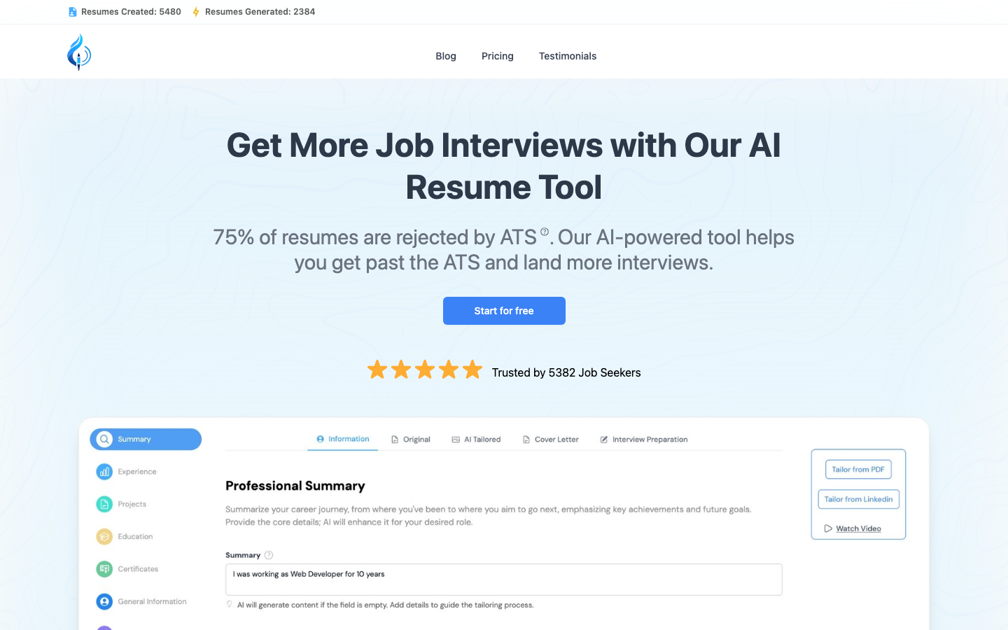 Magic-Resume screenshot