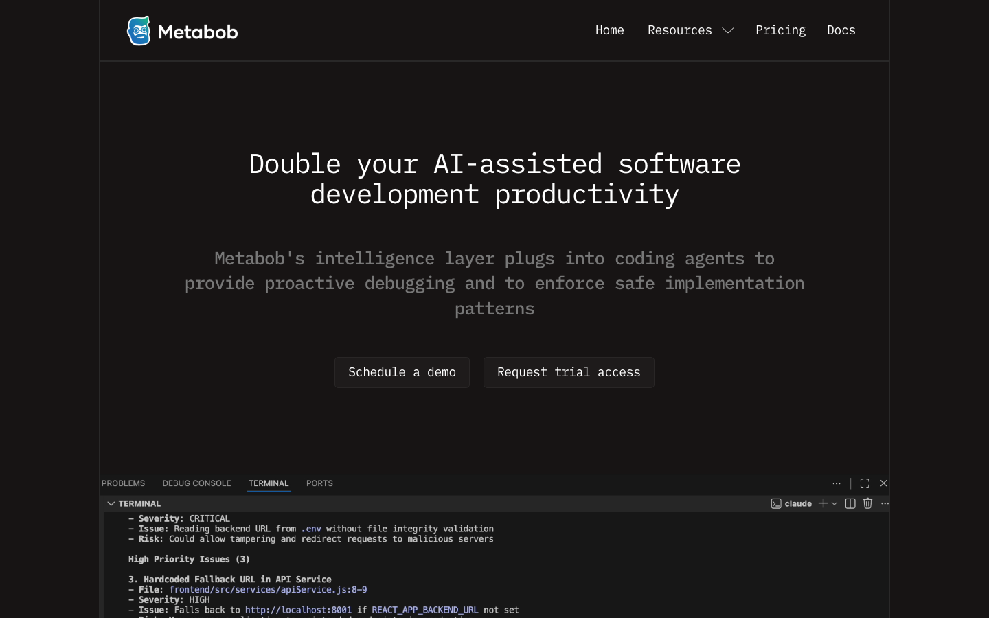 Metabob screenshot