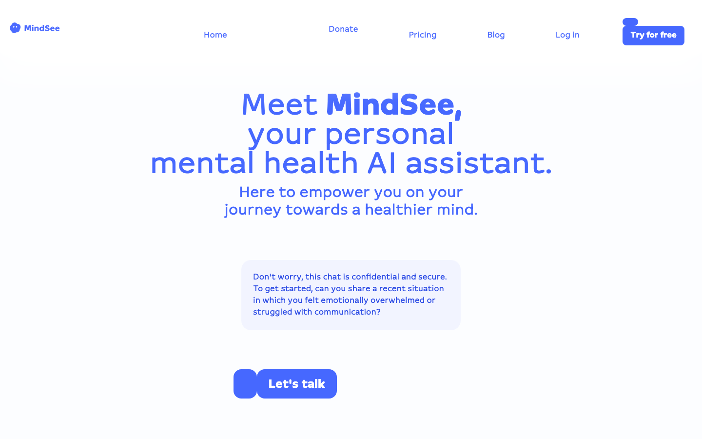 MindSee homepage