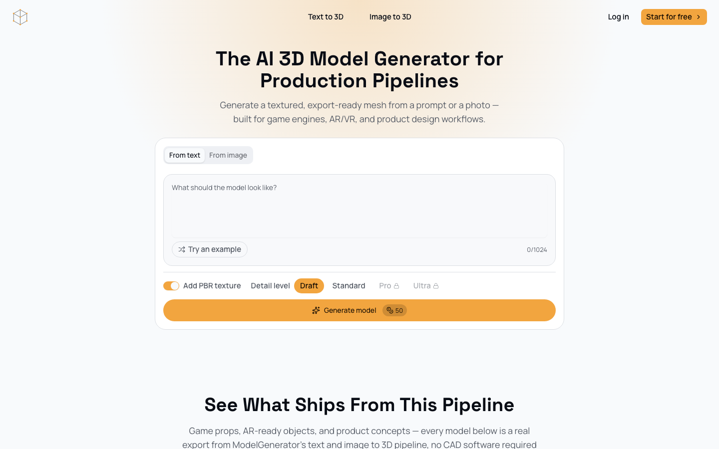 modelgenerator.ai screenshot