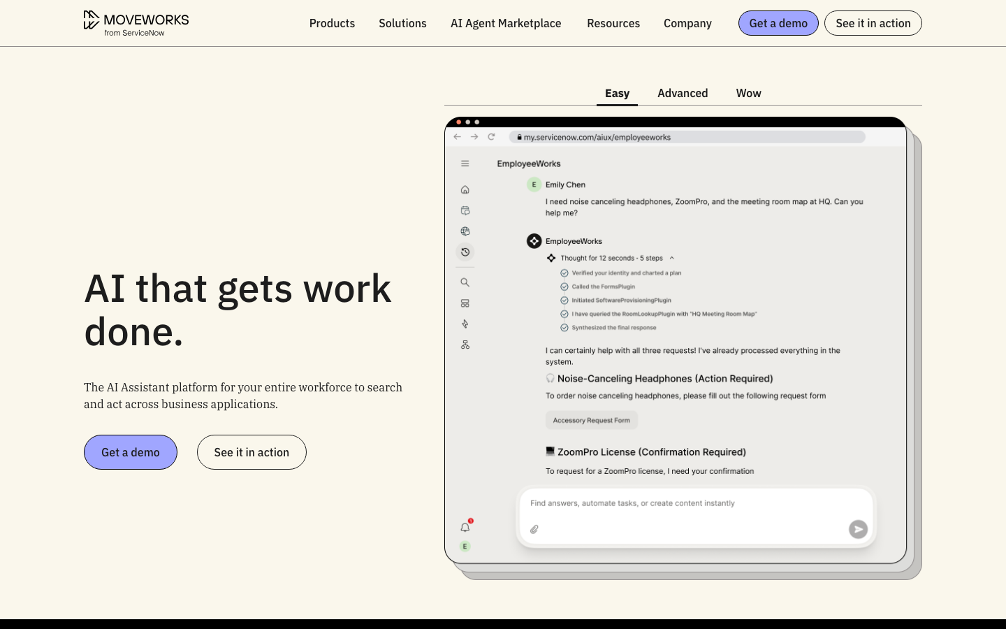Moveworks homepage