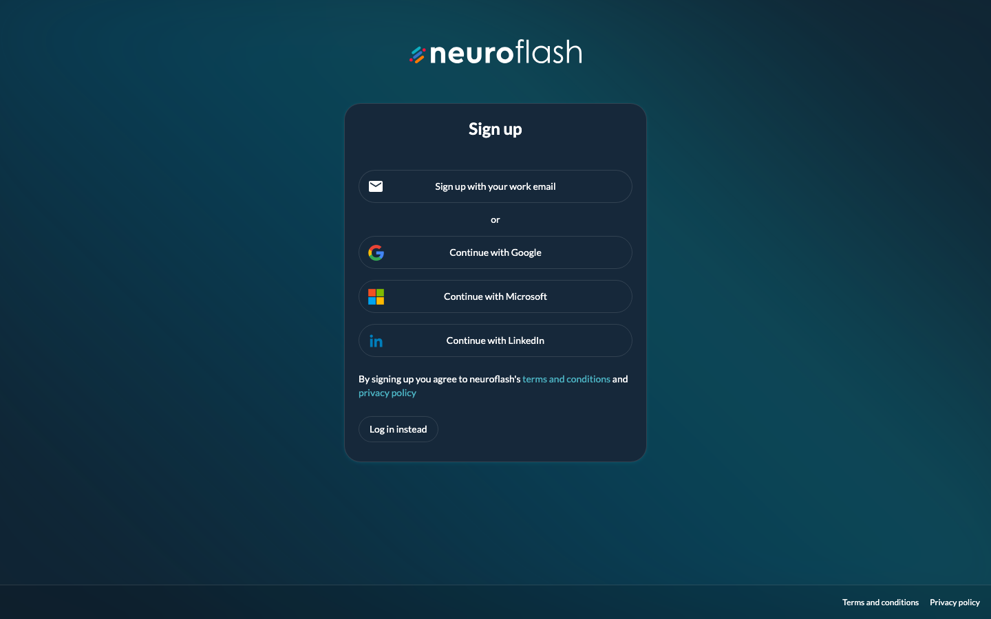 neuroflash homepage