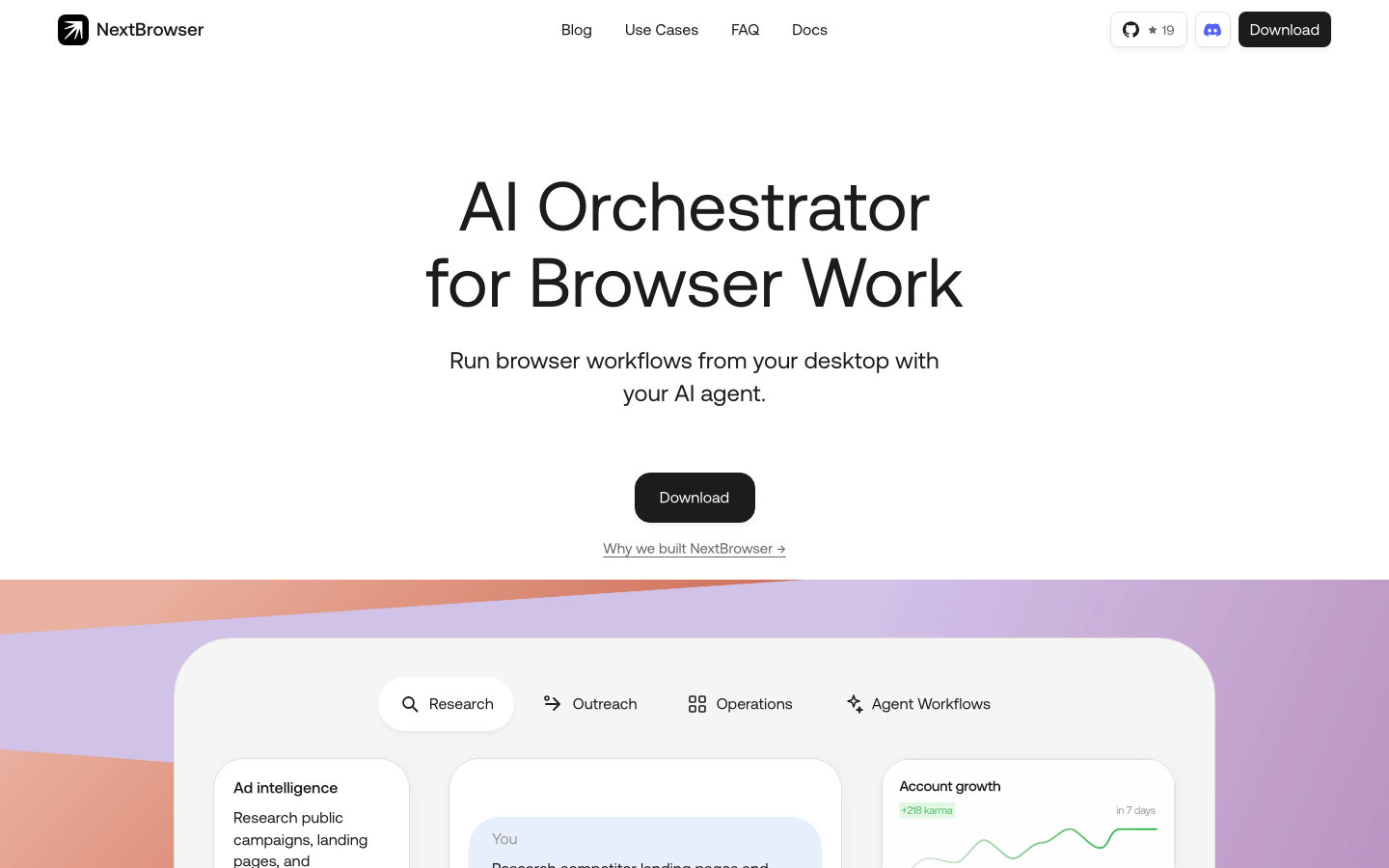 Nextbrowser screenshot