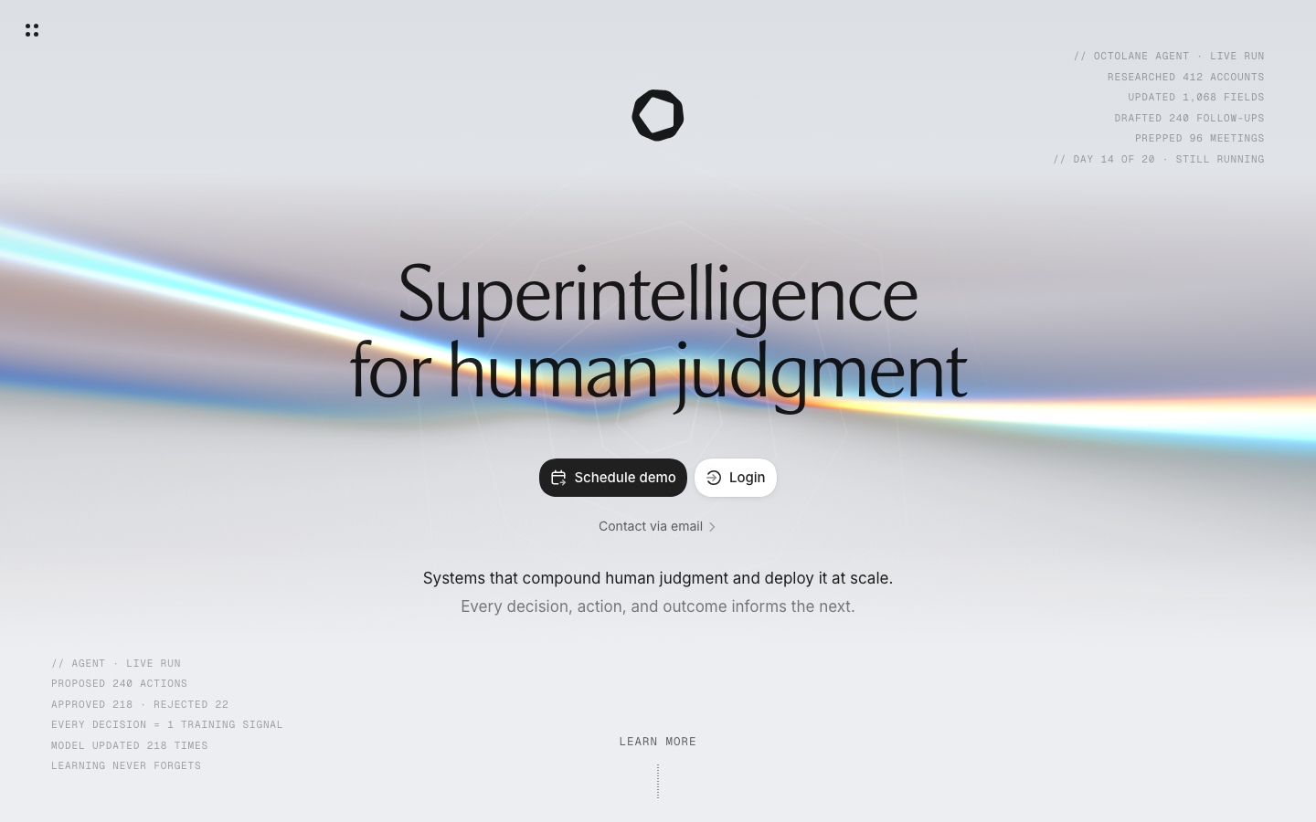 Octolane AI homepage