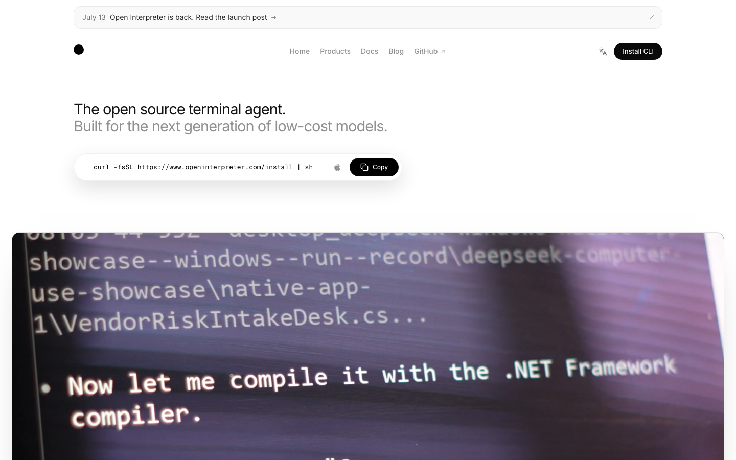Open Interpreter screenshot
