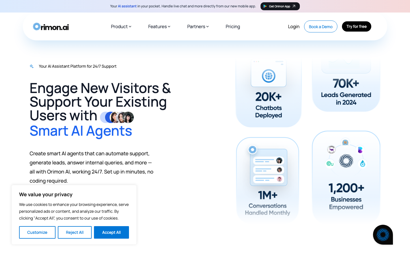 Orimon homepage