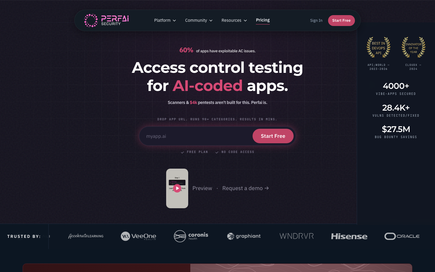PerfAI screenshot
