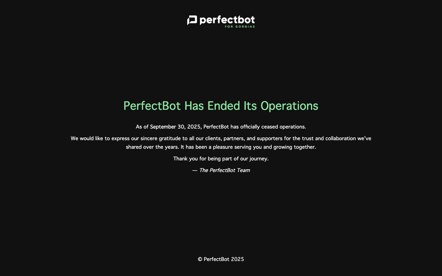 PerfectBot screenshot