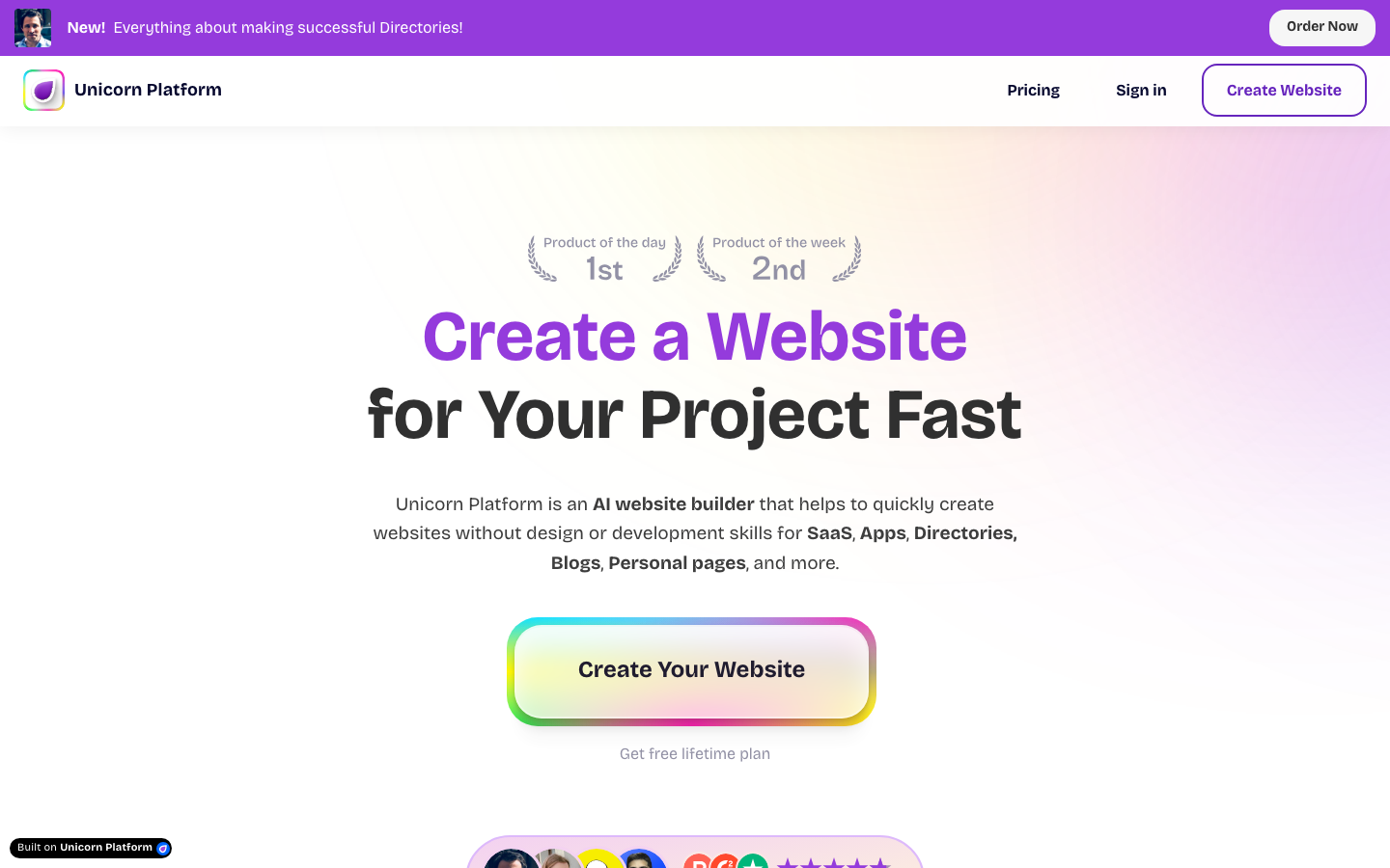 Pin homepage