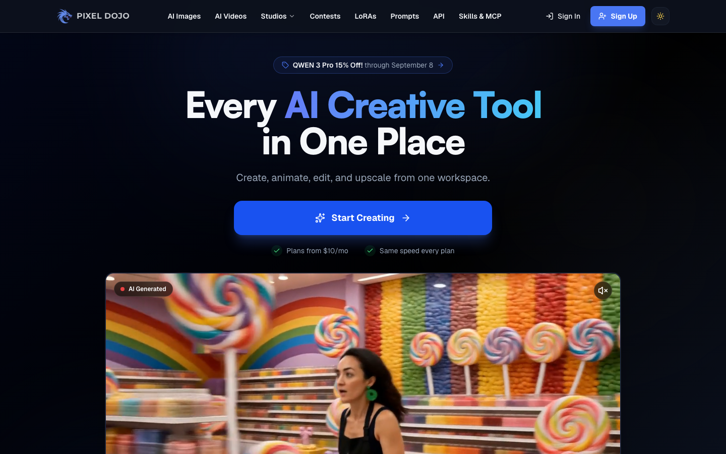 Pixel Dojo homepage