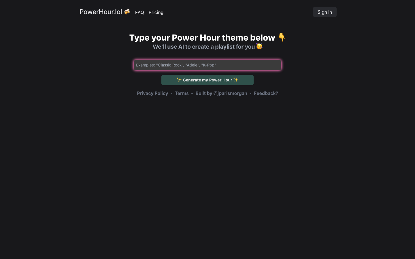 PowerHour screenshot