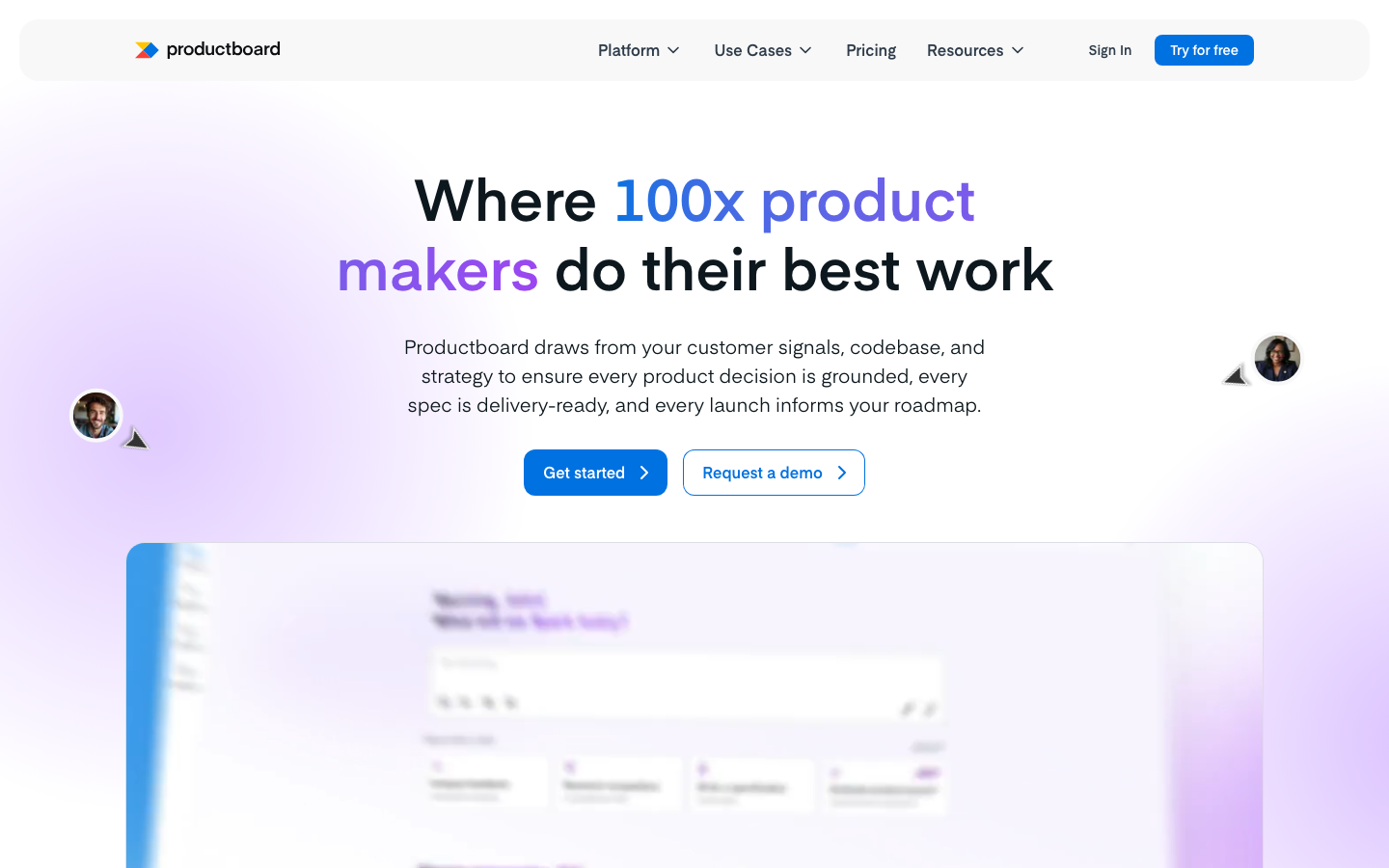 Productboard homepage