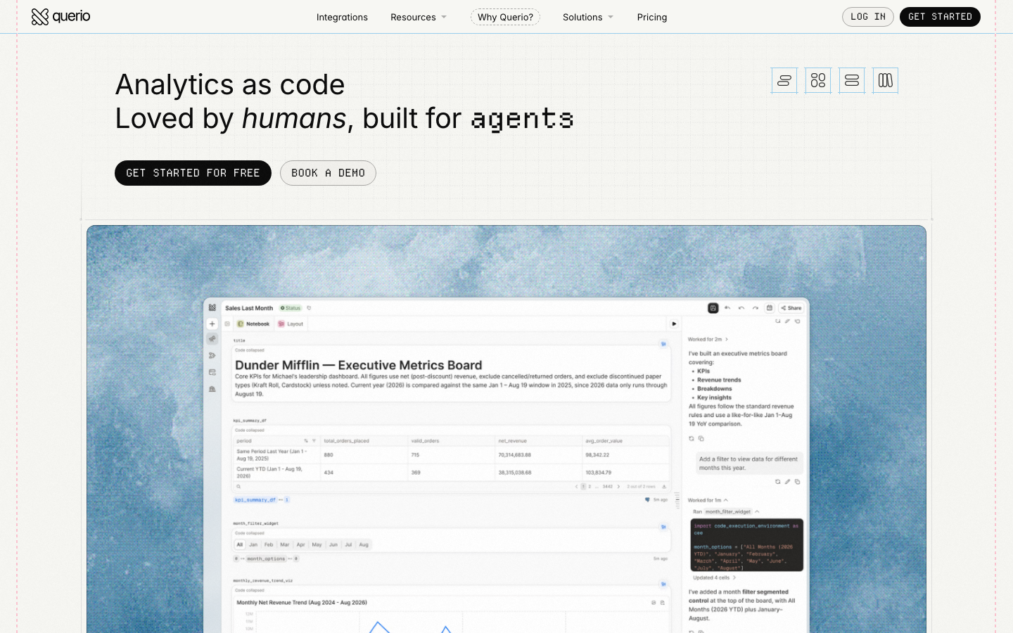 Querio screenshot