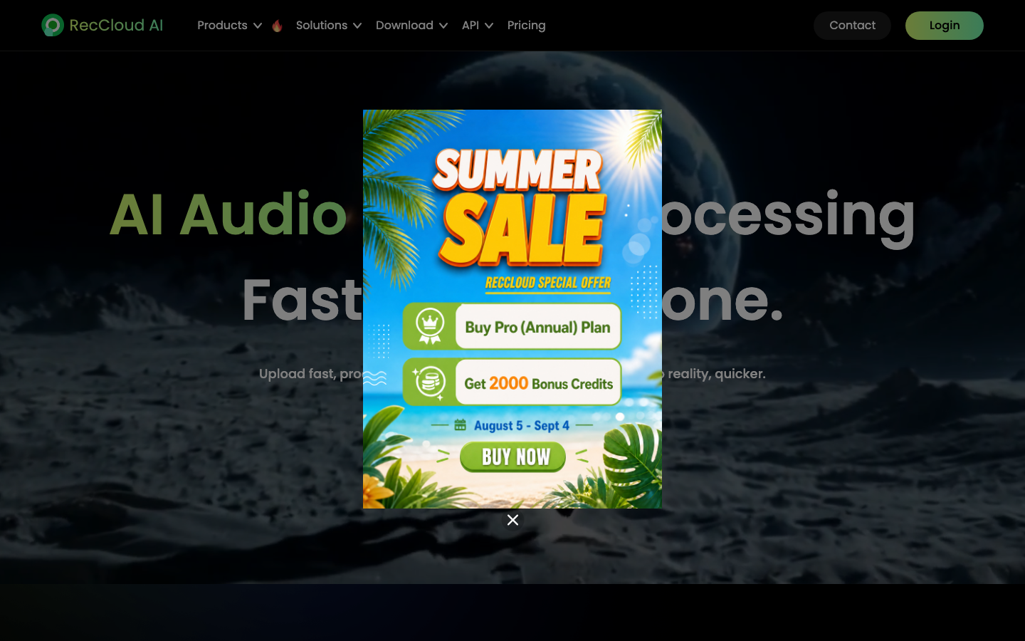RecCloud homepage