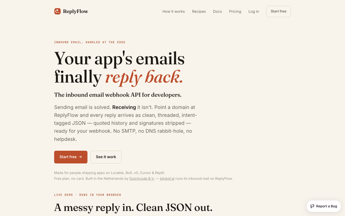 replyflow.com homepage