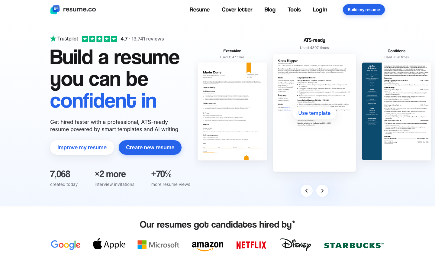 Resume.co screenshot