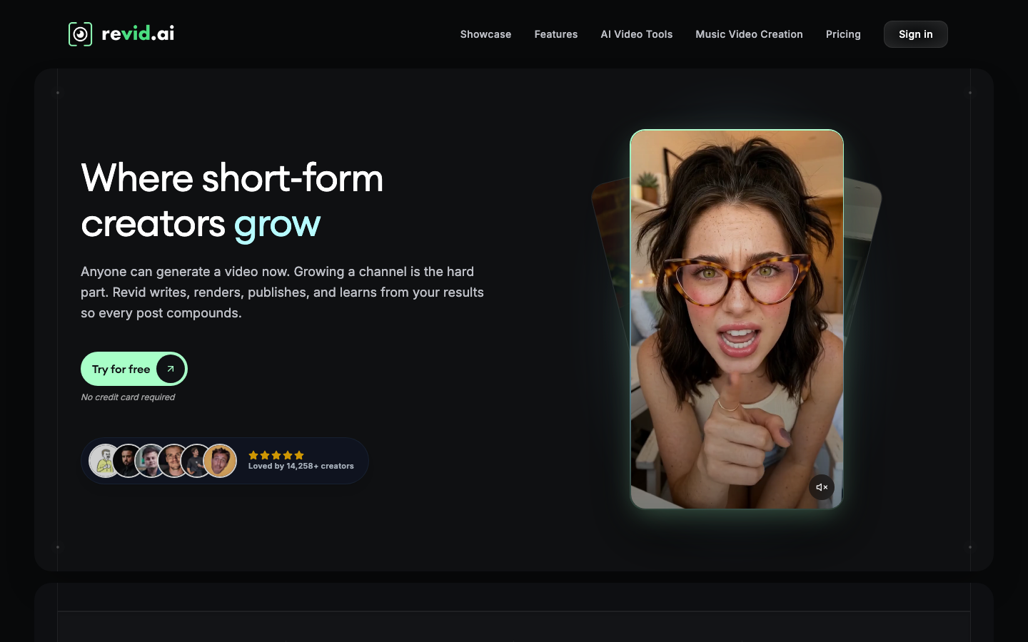 Revid homepage