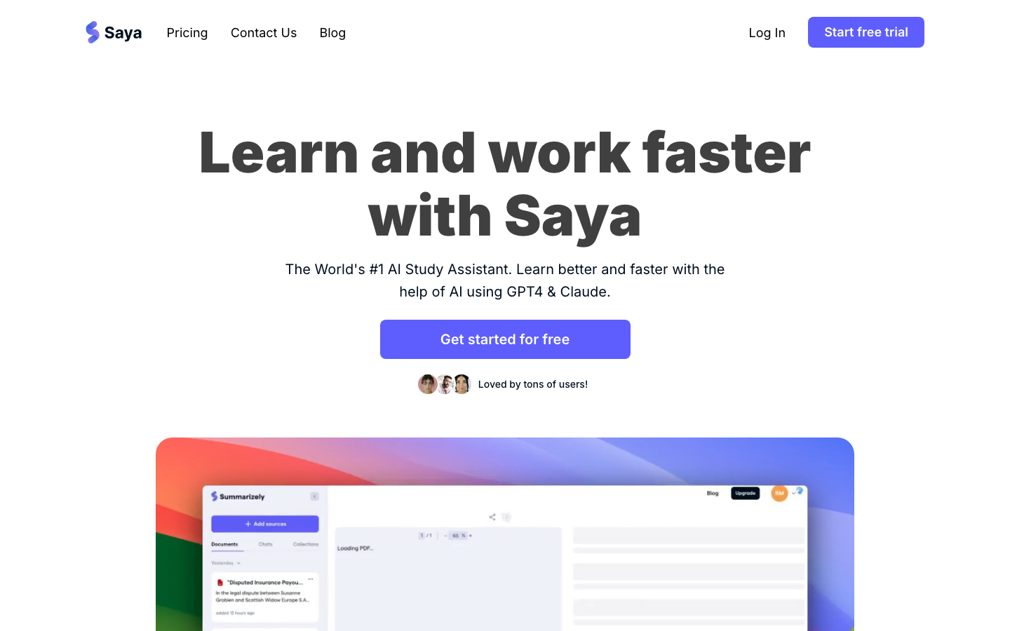 Saya screenshot