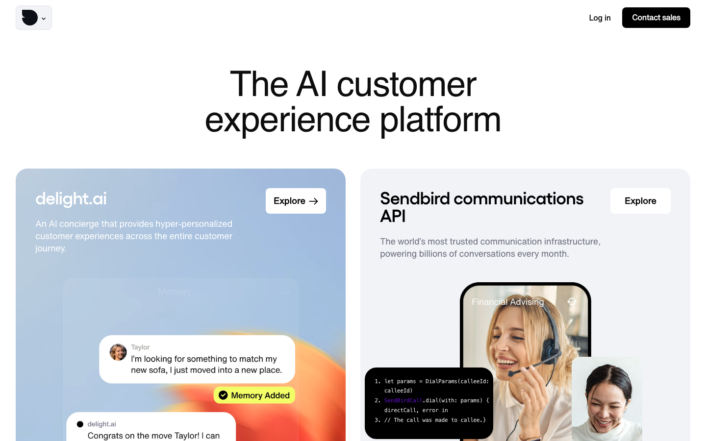 Sendbird homepage