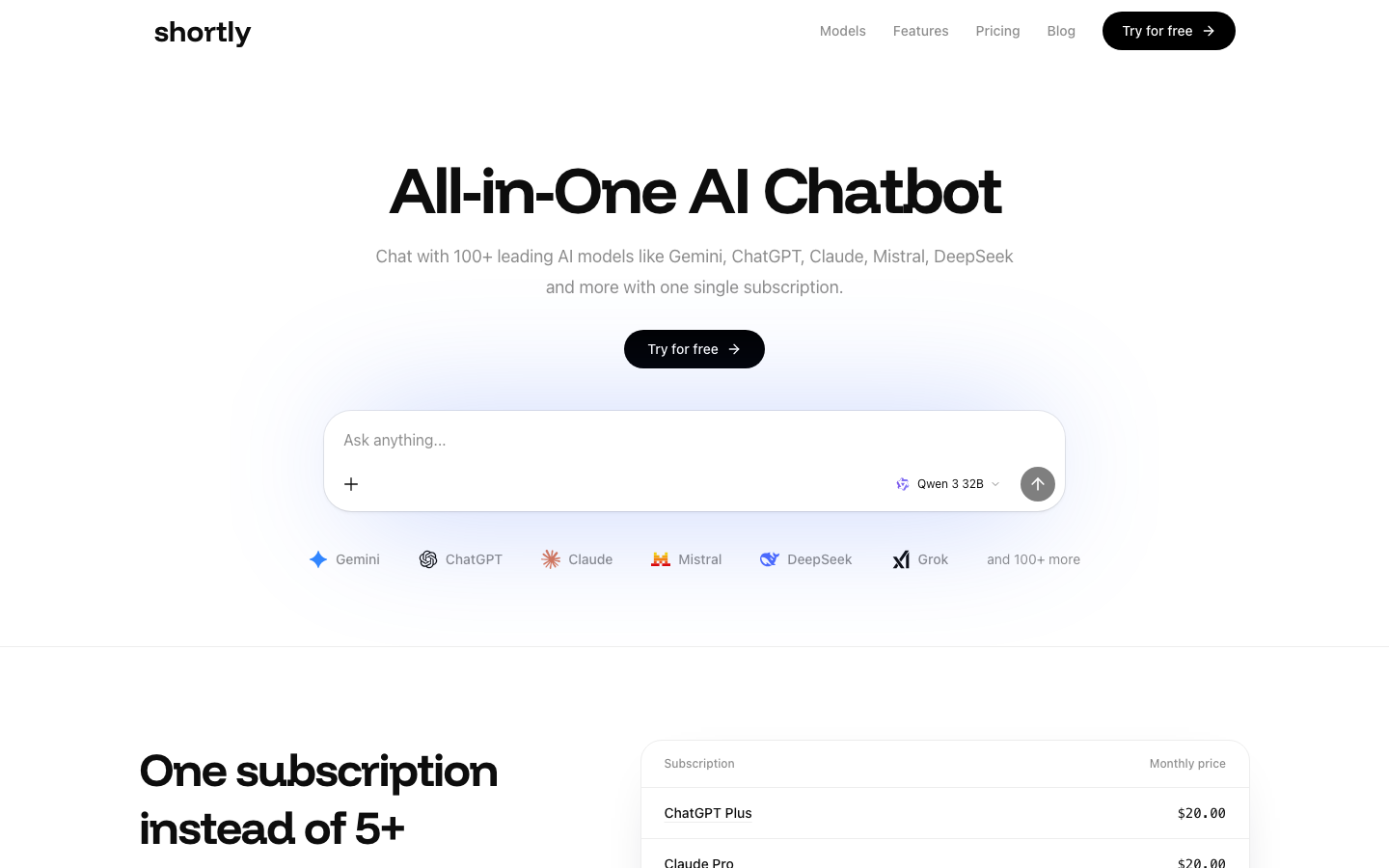 ShortlyAI screenshot