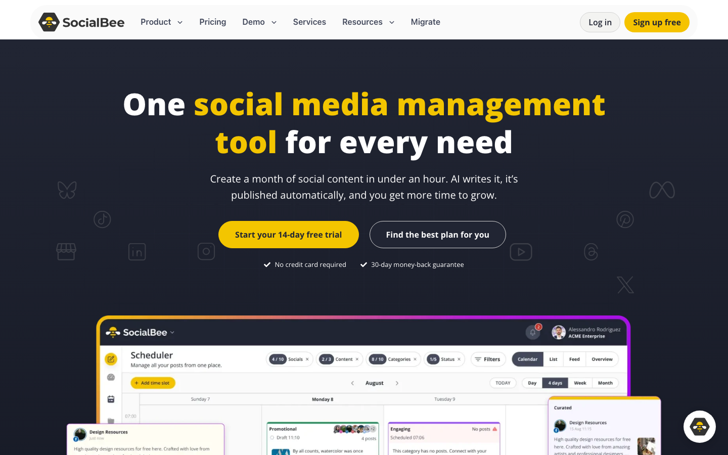 SocialBee screenshot