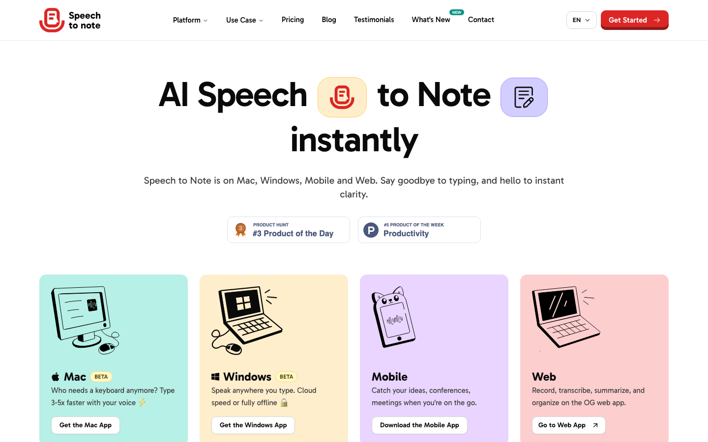 Speech to Note screenshot