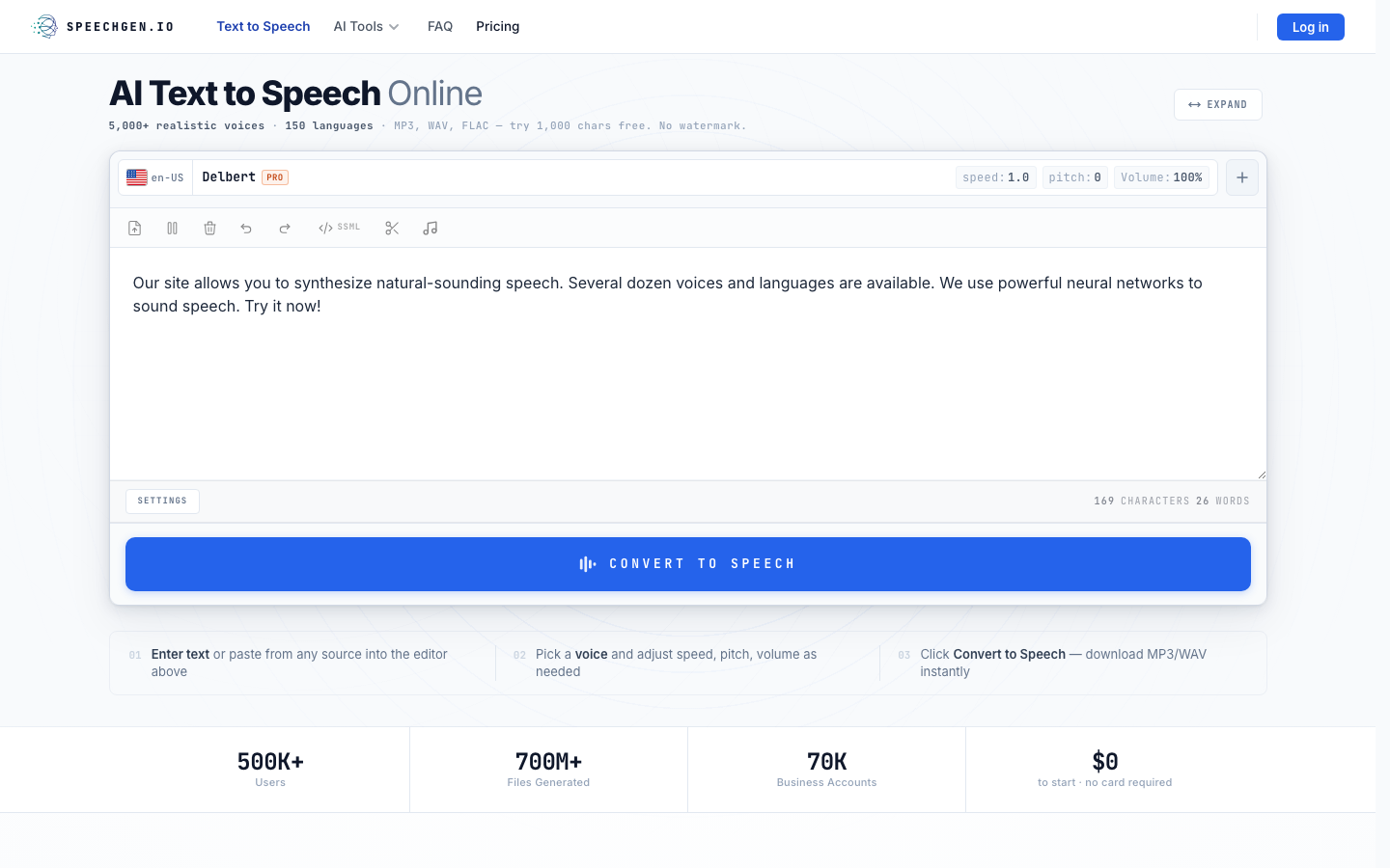 SpeechGen screenshot
