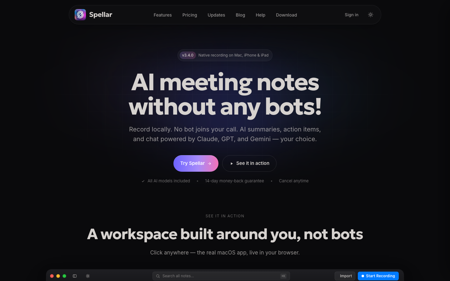 Spellar AI screenshot