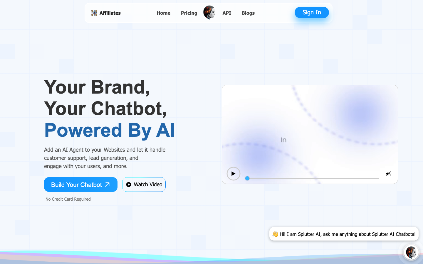 Splutter AI homepage