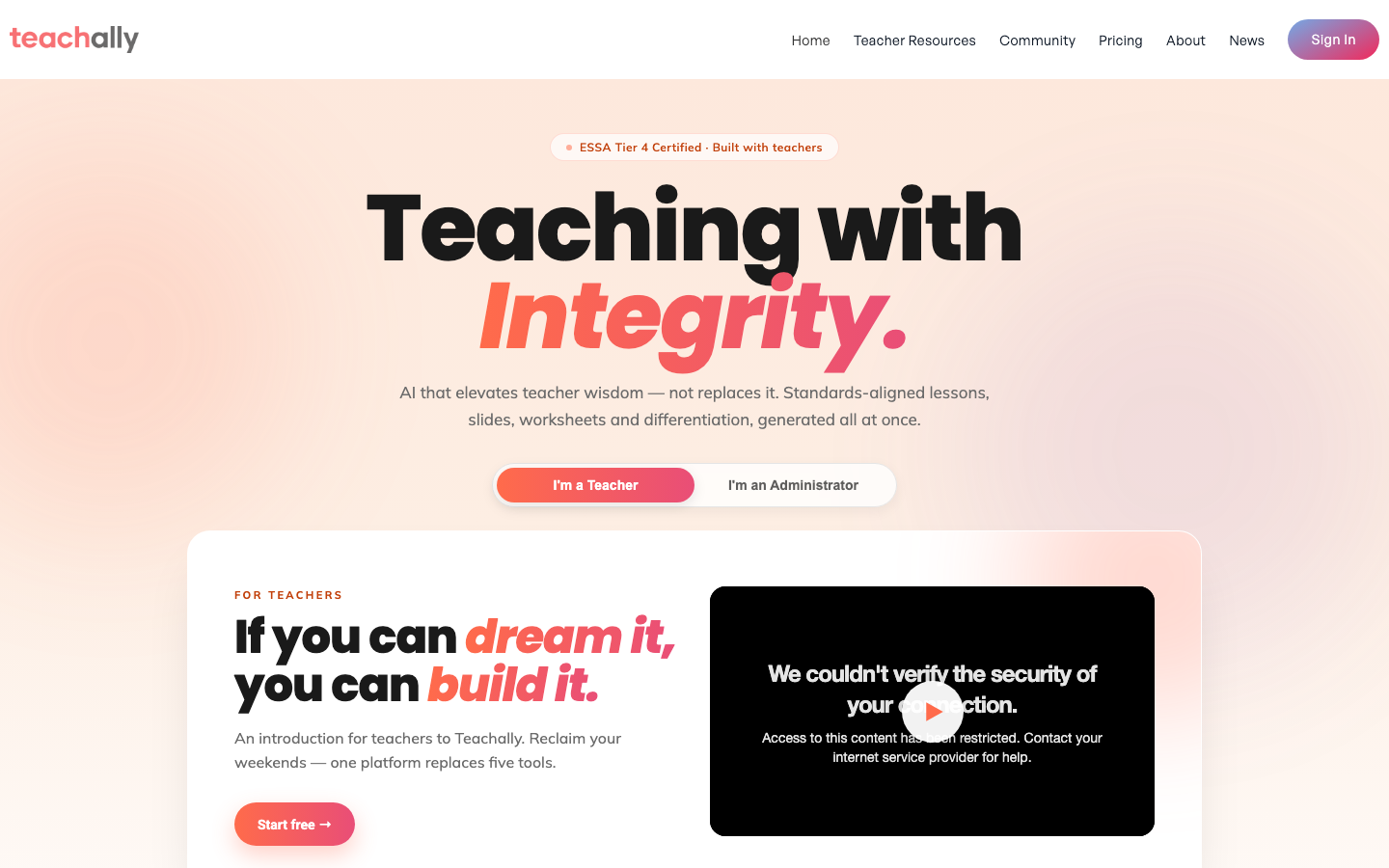 Teachally screenshot
