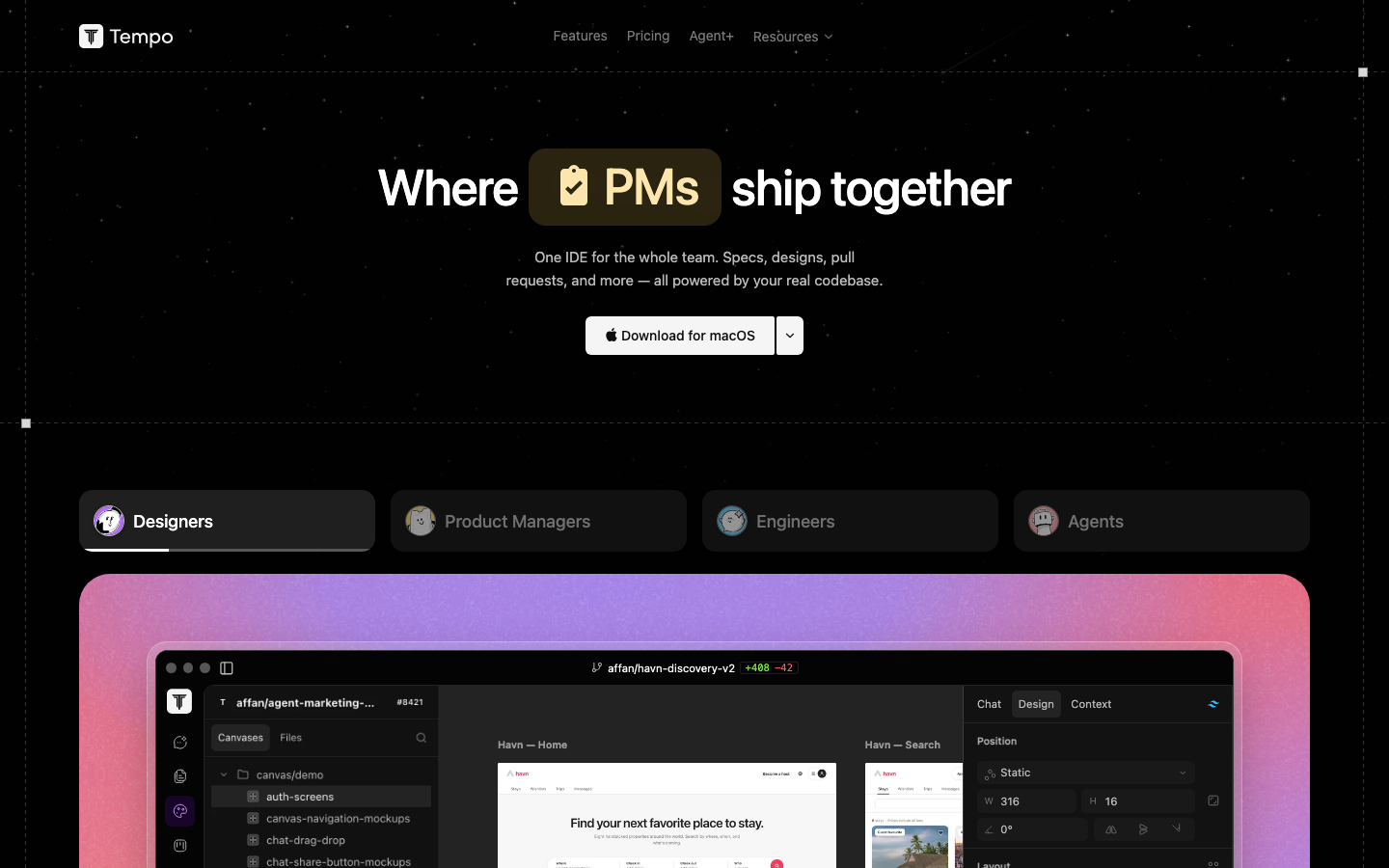 Tempo screenshot