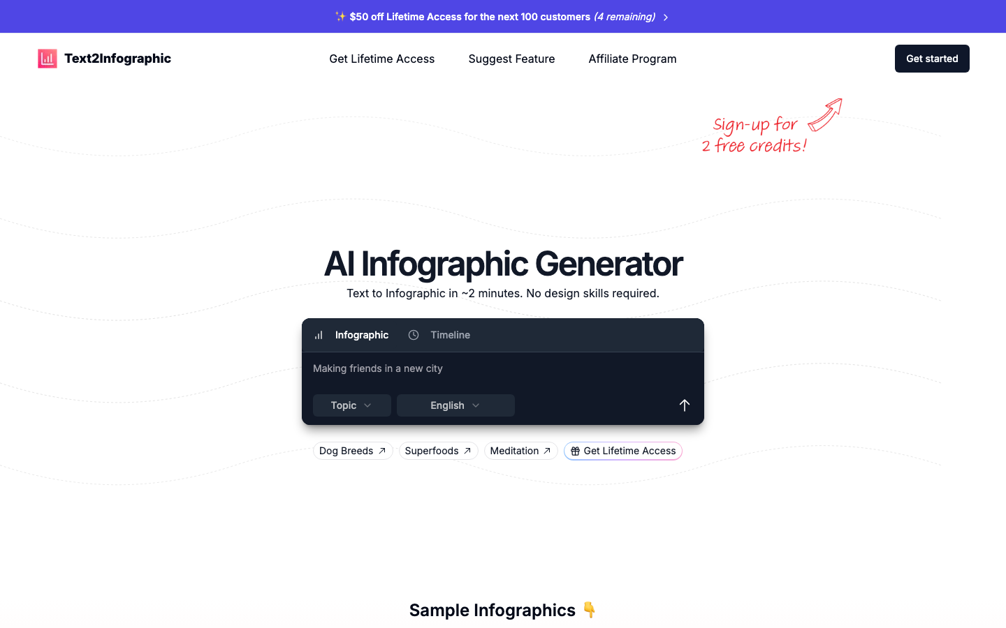 Text to Infographic screenshot