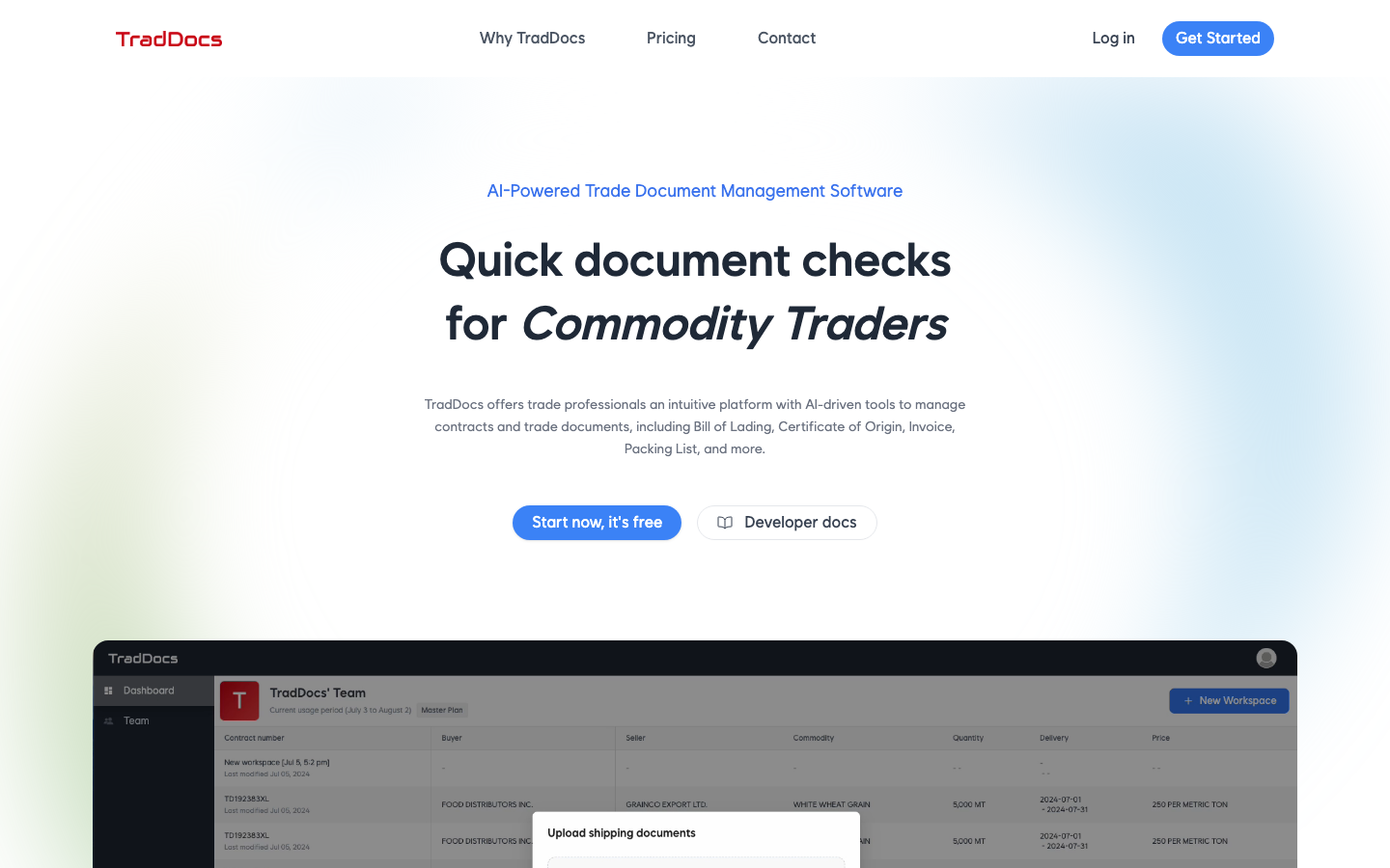 TradDocs screenshot