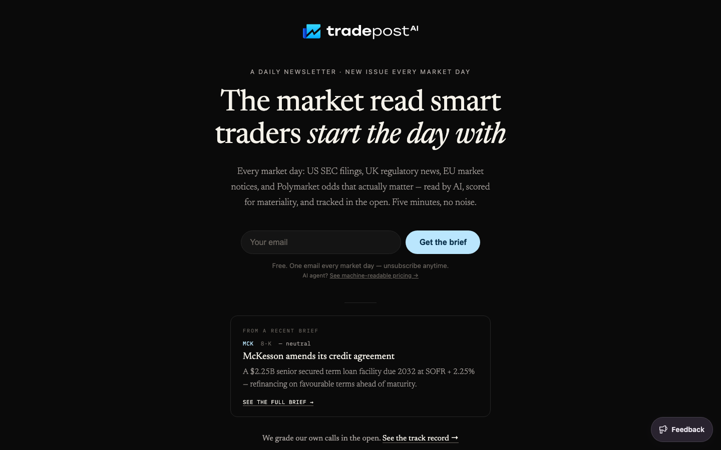 Tradepost.ai screenshot