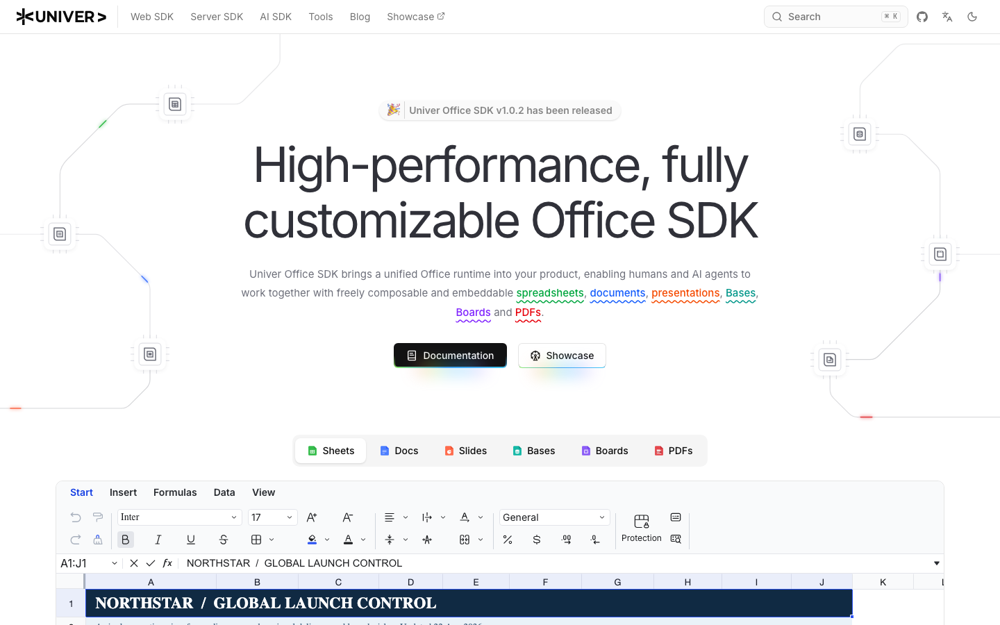 Univer screenshot