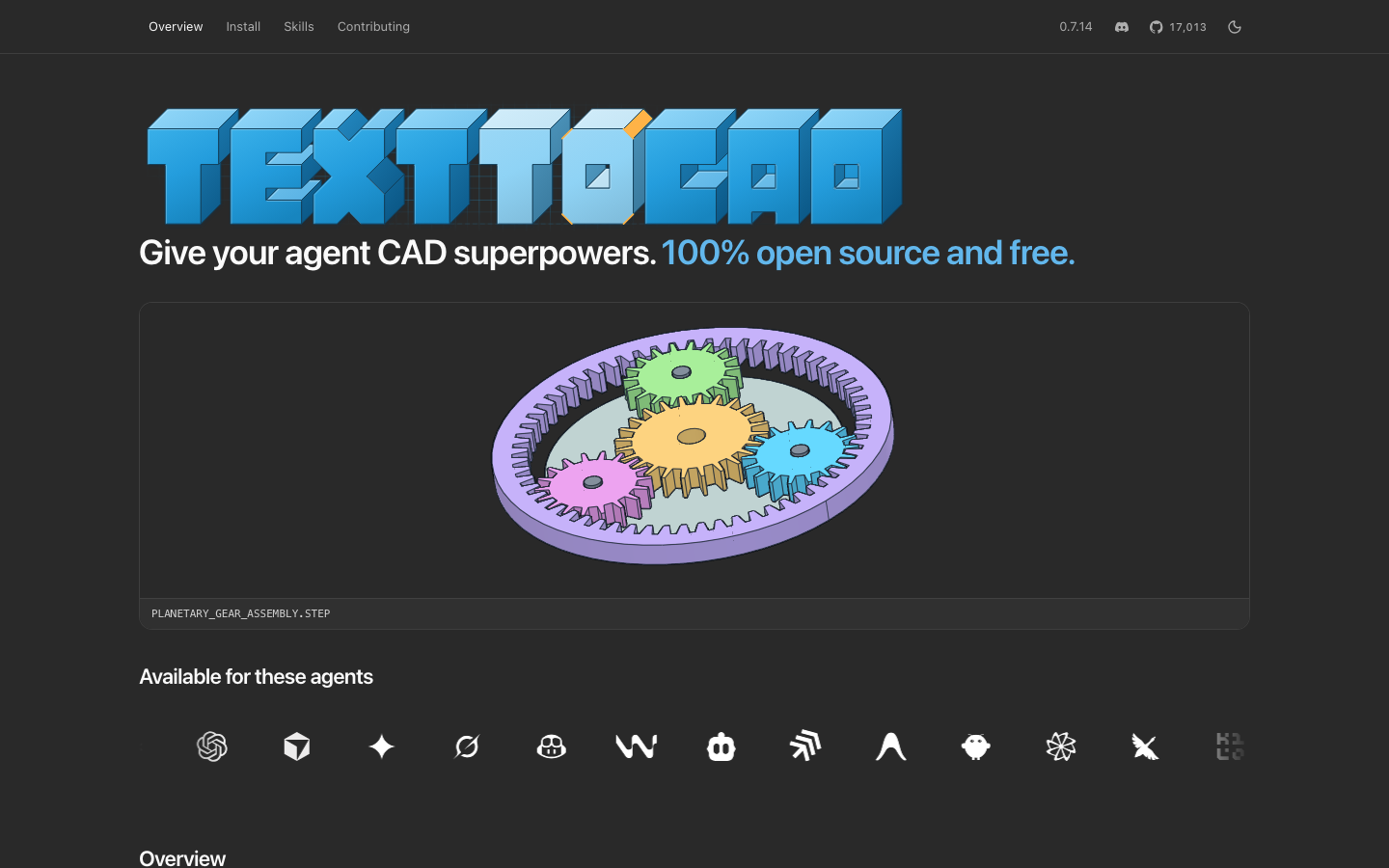 text-to-cad homepage